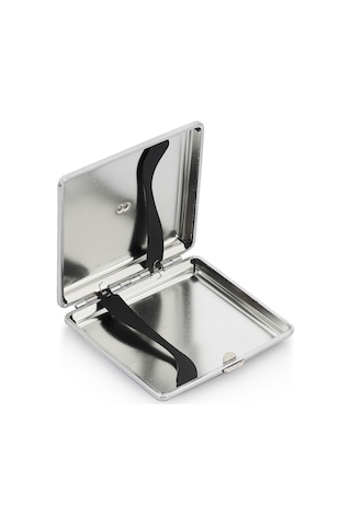 Zekupp Siyah Deri Metal Sigara Tabakası