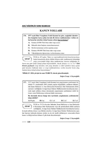 Hakimlik İdari Yargılama Hukuku Soru Bankası 22. Baskı Monopol Yayınları