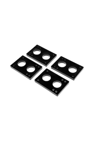 Pazly Suntek 4 Parça Kaykay Longboard Şok Pedleri Ve Yükseltici Set 8mm Siyah