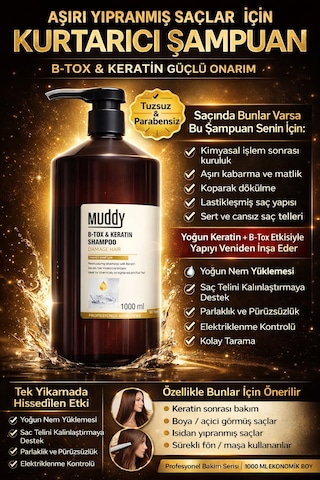 Muddy B-Tox & Keratin Shampoo 1 L
