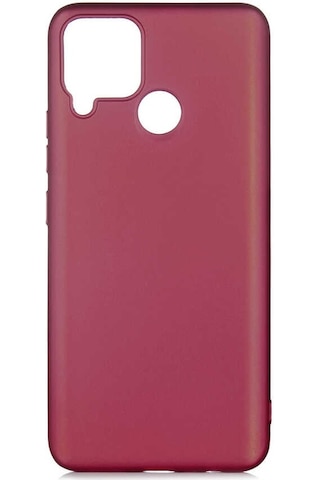 Noktaks - Realme Uyumlu Realme C25 / C25s - Kılıf Mat Renkli Esnek Premier Silikon Kapak - Gold