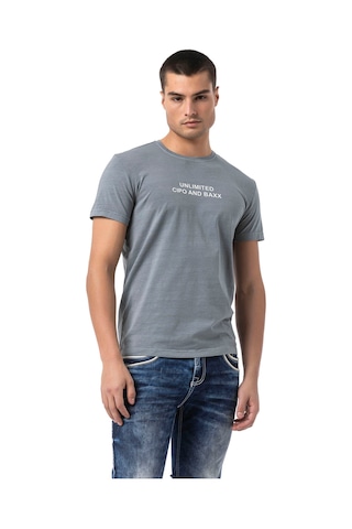 Cipo & Baxx Erkek Regular Fit Baskılı Pamuklu T-shirt Ct827 Gre Cipo & Baxx Erkek Regular Fit Baskılı Pamuklu T-shirt Ct827 Gre