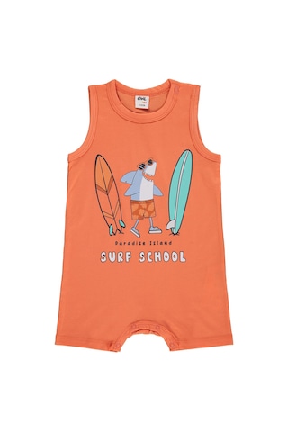 Civil Baby Surf School Baskılkı 6-18 Ay Tulum - Kırmızı Mercan
