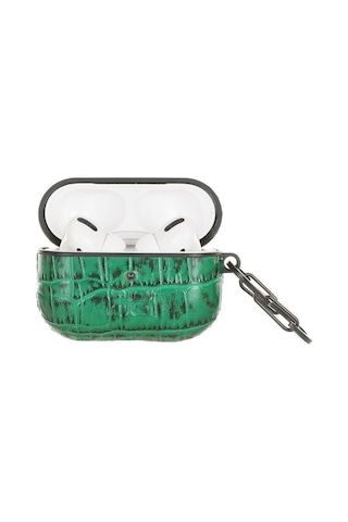 Aurel Hook Verdant Green Hakiki Deri Apple Uyumlu Airpods Pro Kılıfı 1 & 2 Kılıf