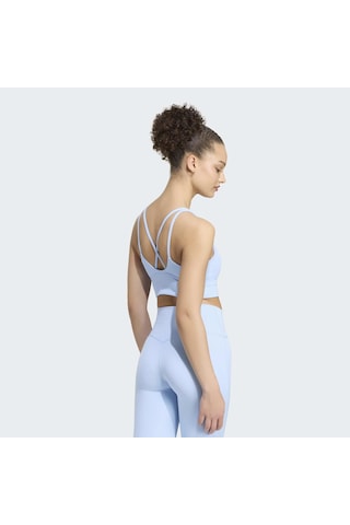 Adidas Studio All Me Kadın Mavi Hafif Destekli Sporcu Sütyeni Kx3161