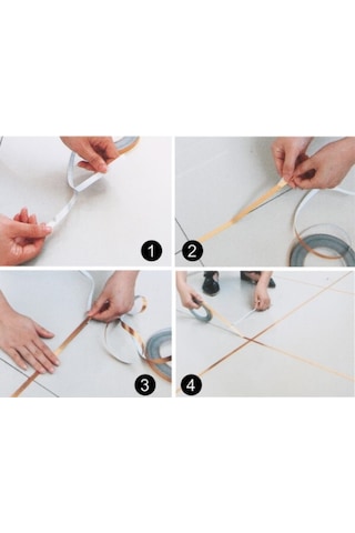 0.5 Cm 50 Metre Gold Fayans Arası Şerit Bant - 9056306547900kymk