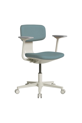 Tesla Comfort Çalışma Koltuğu Mavi - Yeşil Kumaş 61x74-86x60 Cm Yeşil