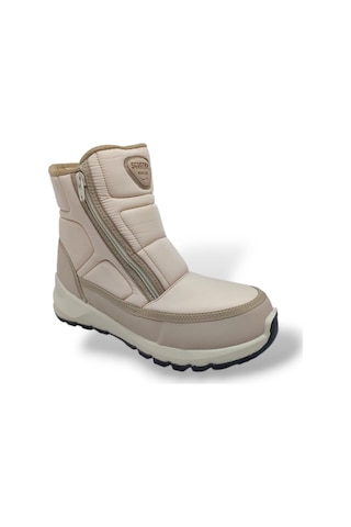 Scooter 7449 Kadın Krem Fermuarlı Su Geçirmez Watertight Kar Botu Krem