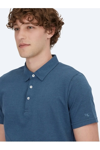 Kip Lacivert Polo Yaka %100 Pamuk T-shirt Lacivert
