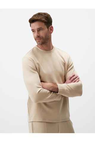 Jimmy Key Bej Bisiklet Yaka Uzun Kollu Erkek Sweatshirt 4ww02361043130 Bej