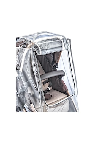 BabyJem Reflektörlü Lüks Bebek Arabası Yağmurluğu 549 Beyaz