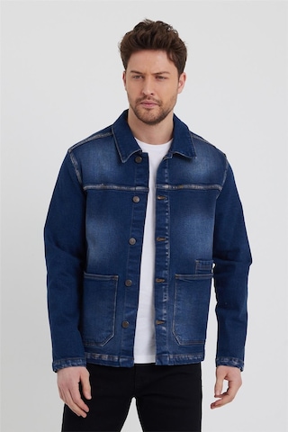 Erkek Likralı Regular Fit Klasik Kot Ceket Lacivert-lacivert Lacivert