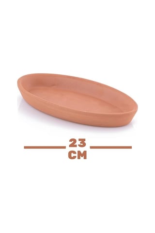 Elizi Çömlekleri 2 Adet Toprak Kayık Kase, Kayık Güveç Fırın Kabı 2 Li Set Küçük Boy 23x12cm Toprak