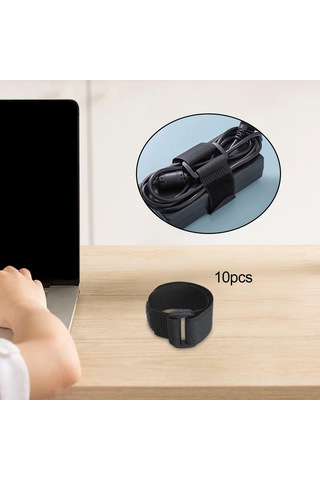 Homyl 10x Yeniden Kullanılabilir Kablo Bağları Tel 2cmx30cm