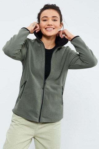 Tommy Life Rahat Form Dik Yaka 2li Paket Siyah-çağla Kadın Polar Sweatshirt - 97173 Siyah - Yeşil