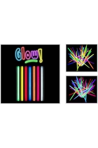 Glow Stick 20Cm  Fosforlu Kırılan Çubuk 10  Adet