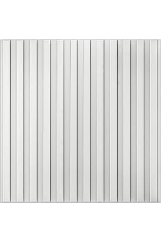 50cm X 50cm 1 Adet 3d Abs Malzeme Pvc Dayanıklı Duvar Paneli Silinebilir Lambiri Model Beyaz Panel