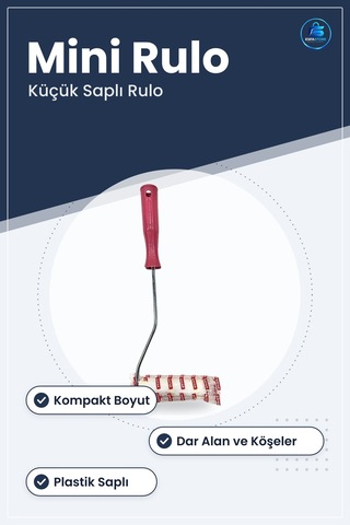 Küçük Saplı Parmak Rulo Mini Boya Aparatı Duvar Boyama Ev Tadilat