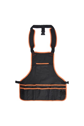 Yifomall Çift Katlı Oxford Kumaş Bahçe Aleti Apronu, Ayarlanabilir Bel Ve Askı, Çok Cepli, Dayanıklı İş Ve Ev Çalışmaları İçin Turuncu-siyah