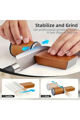 Xuweiwei Siyah Rotary Bileme Aleti 400 Ve 1000 Elmas Bileyici Tas Profesyonel Mutfak Bileme Araci 15 20 Aci Manyetik Bicak Tutucu