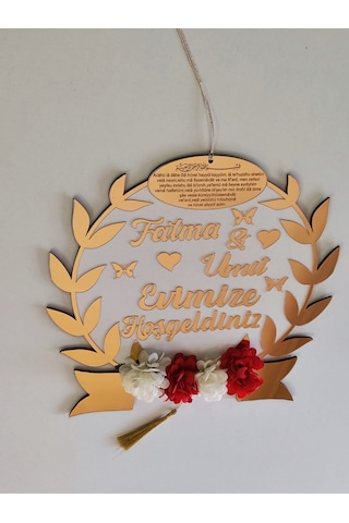 Dış Kapı Süsü Aynalı Pleksi Çok Şık Kaliteli 1 Sınıf Çiçekli