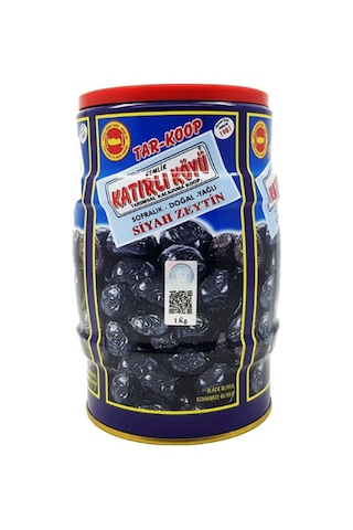 Gemlik Katırlı Köyü Tar-Koop Sofralık Siyah Zeytin 1 KG Gemlik Katırlı Köyü Tar-Koop Sofralık Siyah Zeytin 1 KG