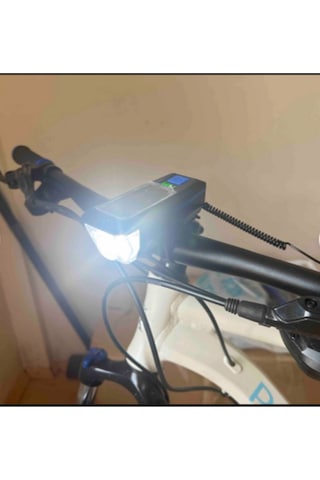 Su Geçirmez Güneş Enerjili Led Işıklı Bisiklet Farı - Kornalı Usb Ile Şarj Edilebilir Fener - 11 Cm