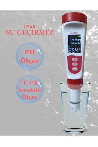 2 In 1 Ph Sıcaklık Ölçer Led Li Sıcaklık Göstergeli Ph Cihazı 1
