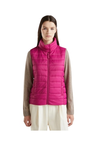 United Colors of Benetton Kadın Recycled Polyester Dolgulu Pufa Yelek Fuşya