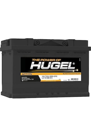 Hugel Akü 12 V 72 Ah Amper 580 A(En) Hugel Akü 12 V 72 Ah Amper 580 A(En)