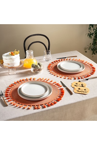 Karaca Molly 2'li Amerikan Servisi 38 Cm Turuncu Turuncu