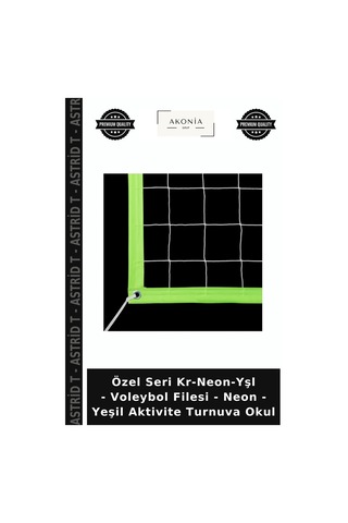 Özel Seri Kr-neon-yşl - Voleybol Filesi - Neon - Yeşil Aktivite Turnuva Okul