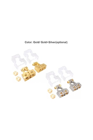 Novahub 0/2/4/8 Awg Pil Terminal Bağlantıları, Çinko Bakır Halkalı, 12-48v Uyumlu, Şeffaf Kapaklı