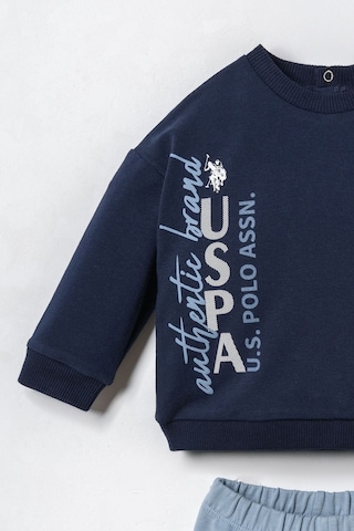 U.S. Polo Assn. Erkek Bebek Baskılı Lacivert Uzun Kol Pijama Takım Usb3163-c-v2 Usb3163-c-v2