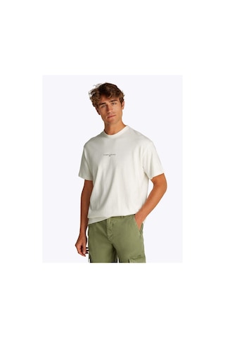 Tommy Hilfiger Tjm Rlx Lınear Logo Tee Ext-7248 Beyaz