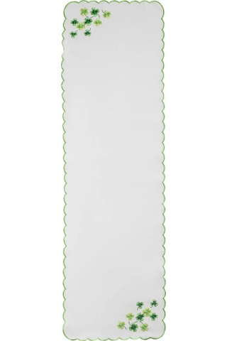 Karışık Yaprak Nakışlı Runner 45x150 Cm