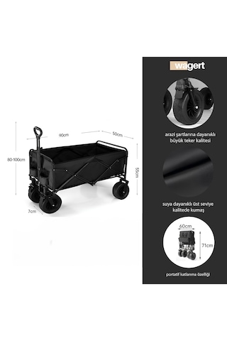 Büyük Çok Amaçlı Katlanır Kamp Piknik Tatil Sahil El Arabası Bahç