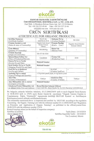 Bersol ® %100 Organik Solucan Gübresi 1 KG