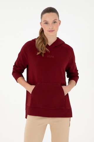 U.S. Polo Assn. Kadın Bordo Kapüşonlu Sweatshirt 50296944-VR014