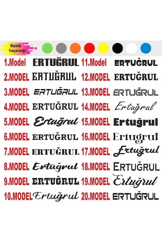 Size Özel Isim Yazı Oto Sticker Araba Cam Etiketi