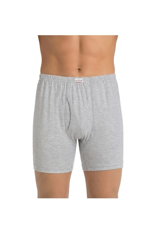 Öts Erkek %100 Pamuk Boxer Süprem Premium Günlük Kullanım 2620 Gri