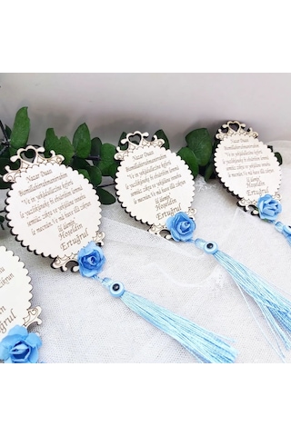 Dualı Ahşap Magnet İsim Baskılı Bebek Şekeri 30 Adet