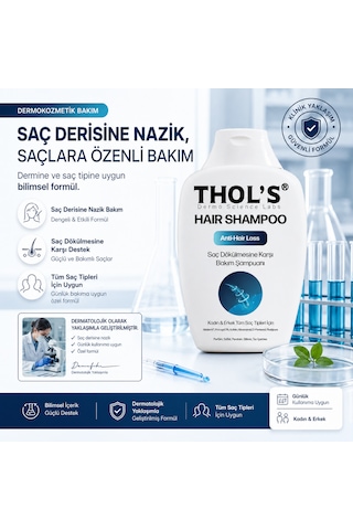 Thols Tb28 Saç Dökülmesine Karşı Bakım Şampuanı Tüm Saçlar Ve Günlük Kullanım 300 Ml Tüm Saç Tipleri