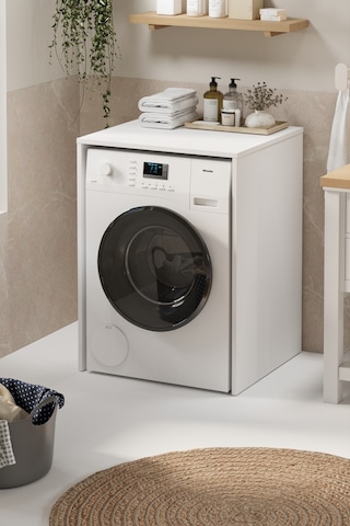 Çamaşır Makinası Dolabı Kurutma Makinası Dolabı Banyo Dolabı Pınar Beyaz Beyaz