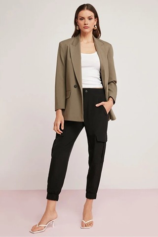 Cloudymood Kadın Fitilli Görünümlü Kalın Askılı Basic Bluz Atlet Günlük Kullanım Rahat Kalıp Beyaz - 872612515 Beyaz