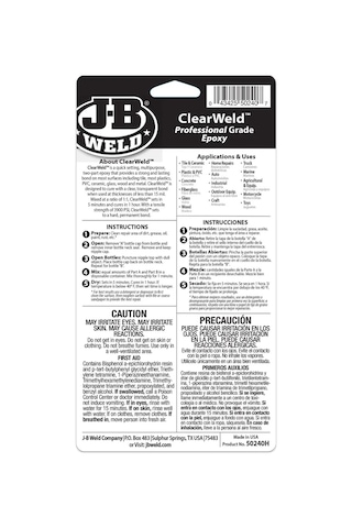 Jb Clearweld Pro Size Şeffaf 200g Çoğu Yüzeyde Etkili Kalıcı Etkili Epoksi Yapıştırıcı