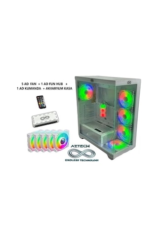 Aztech AZT101 W ATX Oyuncu Bilgisayar Kasası Beyaz