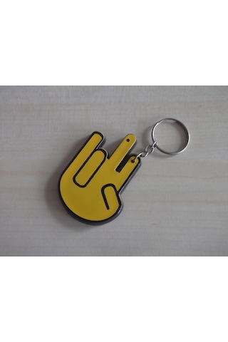 Jdm El Anahtarlık 2 Adet- Plastik Sarı, Jdm El Logo, Jdm El Maskot, Jdm El Asma Süs, Oto Anahtarlığı