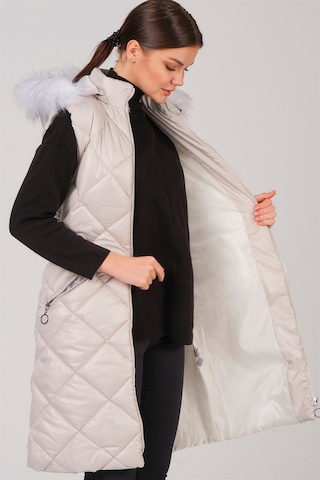 Z6717 Dewberry Bayan Yelek-krem Krem