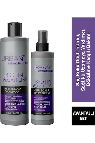 Urban Care Expert Biotin Ve Kafein Dökülme Karşıtı Şampuan Tonik-sağlıklı Uzamaya Yardımcı-vegan Set.urban Dökülen